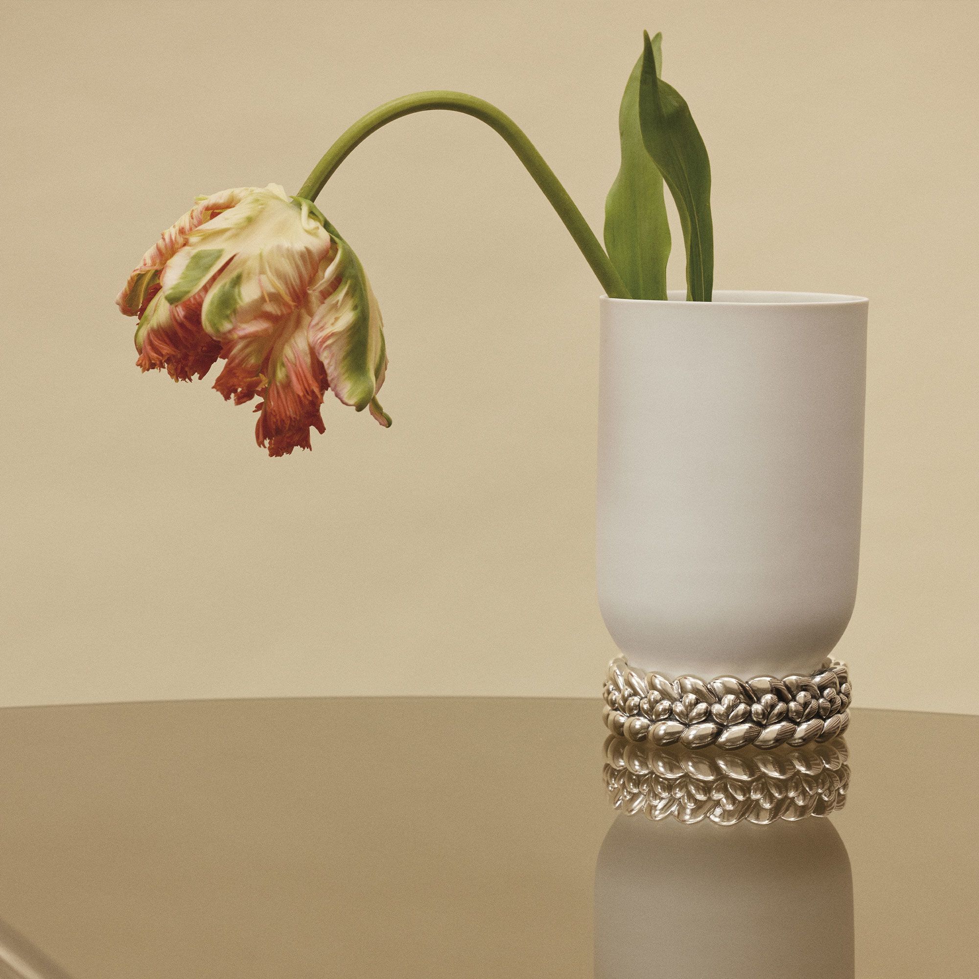 【MINTON*】Christofle クリストフル フラワーベース・花瓶 クリストフル フラワーベース 花立て シルバーウェア クリスタル